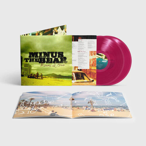 SIGNED Minus The Bear - Menos El Oso Magenta Vinyl Record 2LP