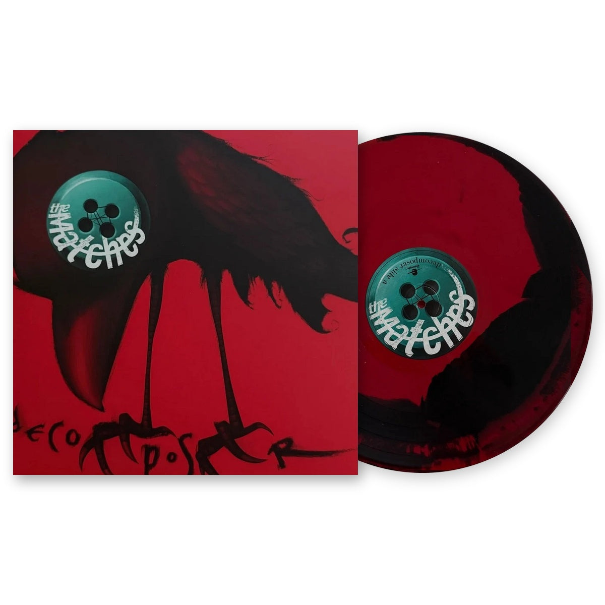 The Matches - Decomposer Red and Black Marble Vinyl Record LP