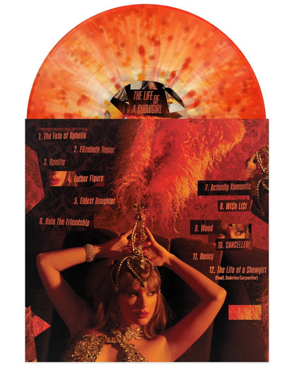Taylor Swift - The Life Of A Showgirl Lit My Sky Up Orange Metallic Vinyl Record LP
