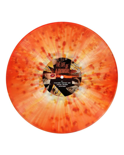 Taylor Swift - The Life Of A Showgirl Lit My Sky Up Orange Metallic Vinyl Record LP
