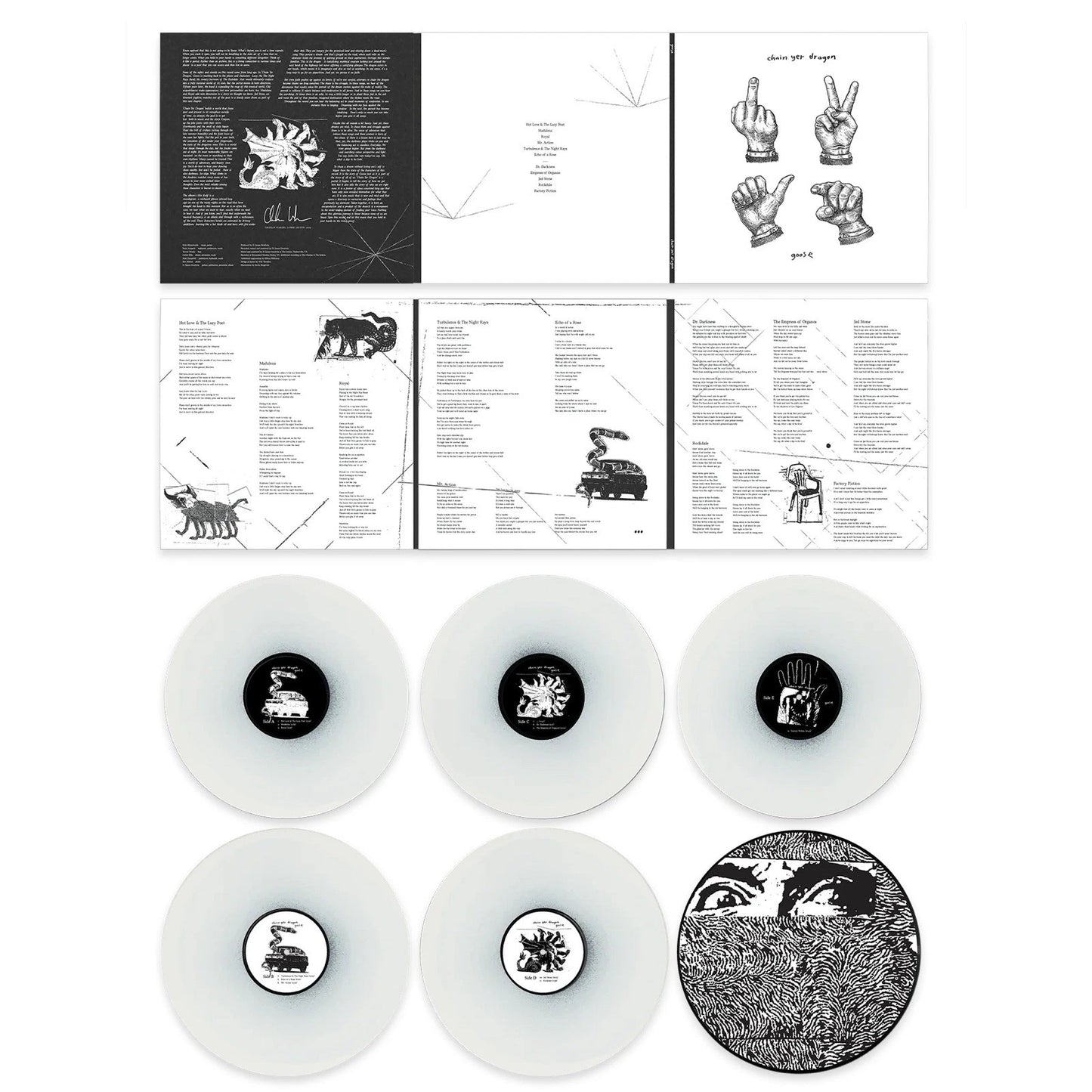 Goose  - Chain Yer Dragon White Ash Vinyl Record 3LP
