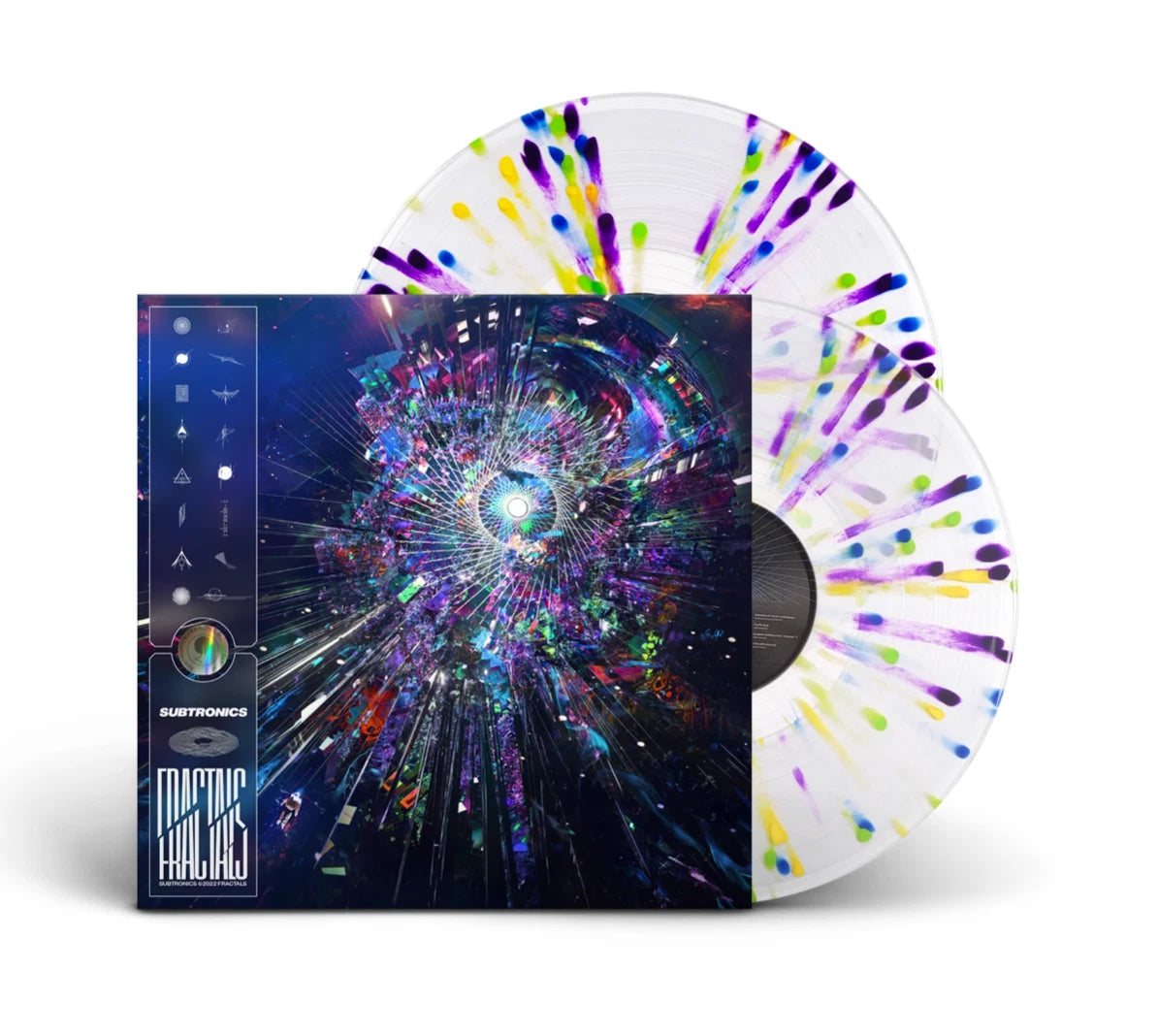 Subtronics - Fractals Clear Radial Splatter Vinyl Record 2LP