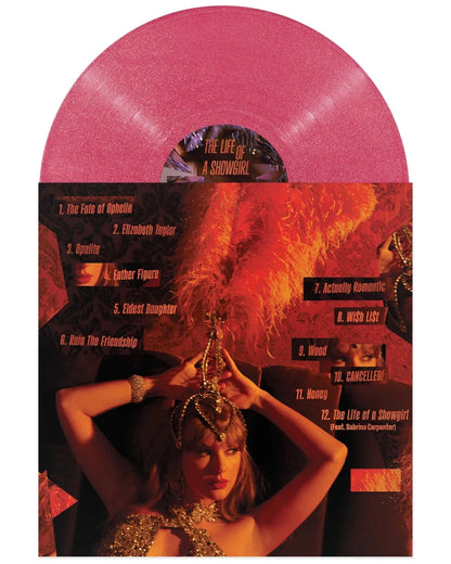 Taylor Swift - The Life Of A Showgirl - Sequins Are Forever Magenta Glitter Vinyl Record LP
