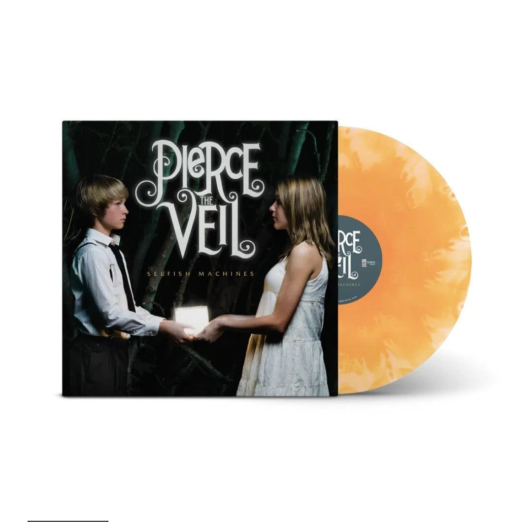 Pierce The Veil - Selfish Machines Clear Neon Orange Cloud Vinyl Record LP