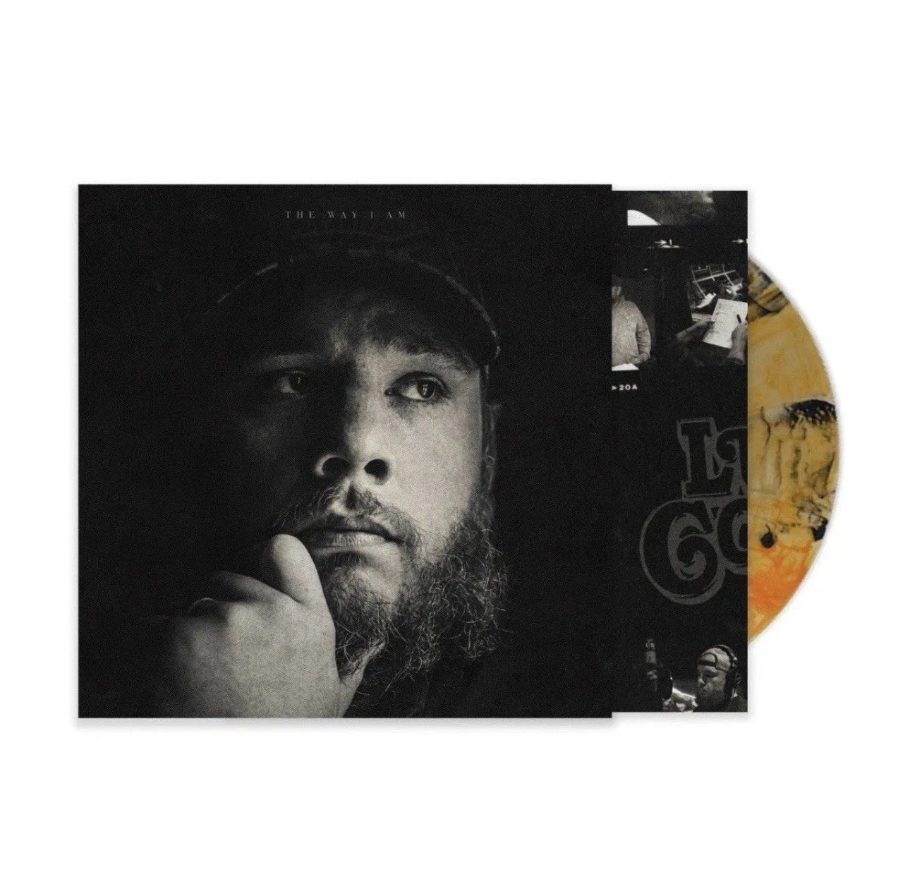 SIGNED Luke Combs - The Way I Am Orange & Black Swirl Vinyl Record 2LP