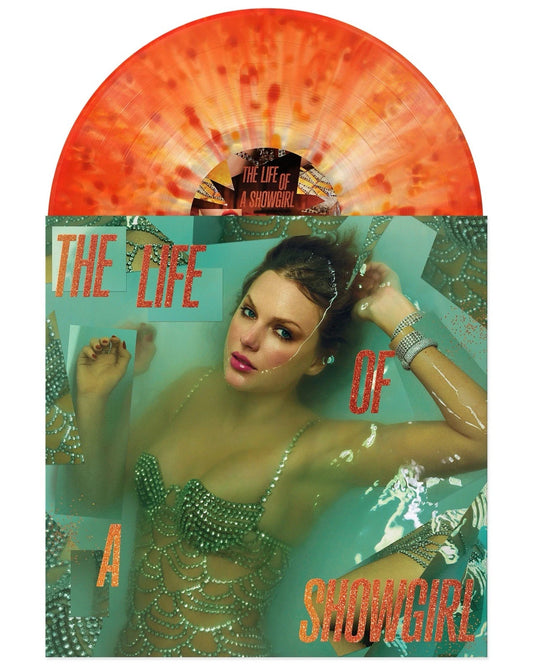 Taylor Swift - The Life Of A Showgirl Lit My Sky Up Orange Metallic Vinyl Record LP