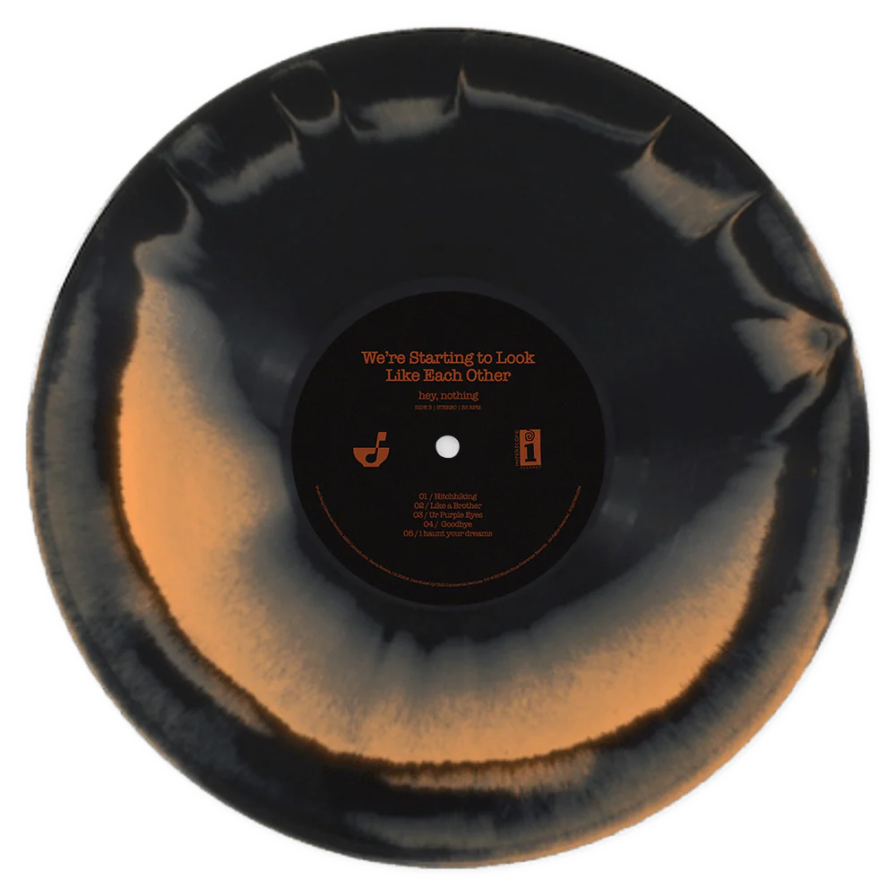hey, nothing - We're Starting To Look Like Each Other black & orange vinyl record lp