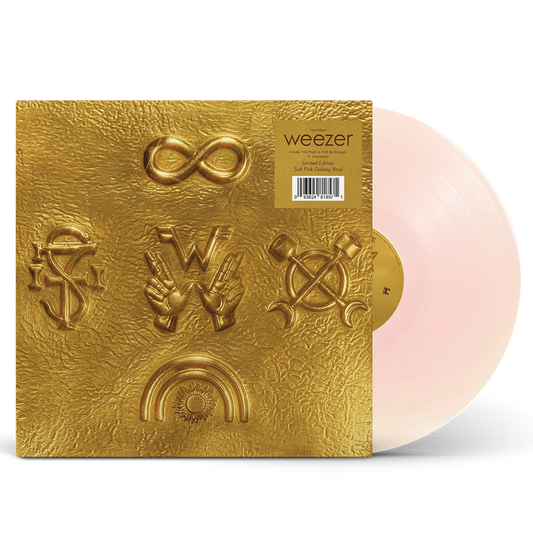 SIGNED Weezer - Weezer Self Titled Gold "Soft Pink Galaxy" Vinyl Record LP